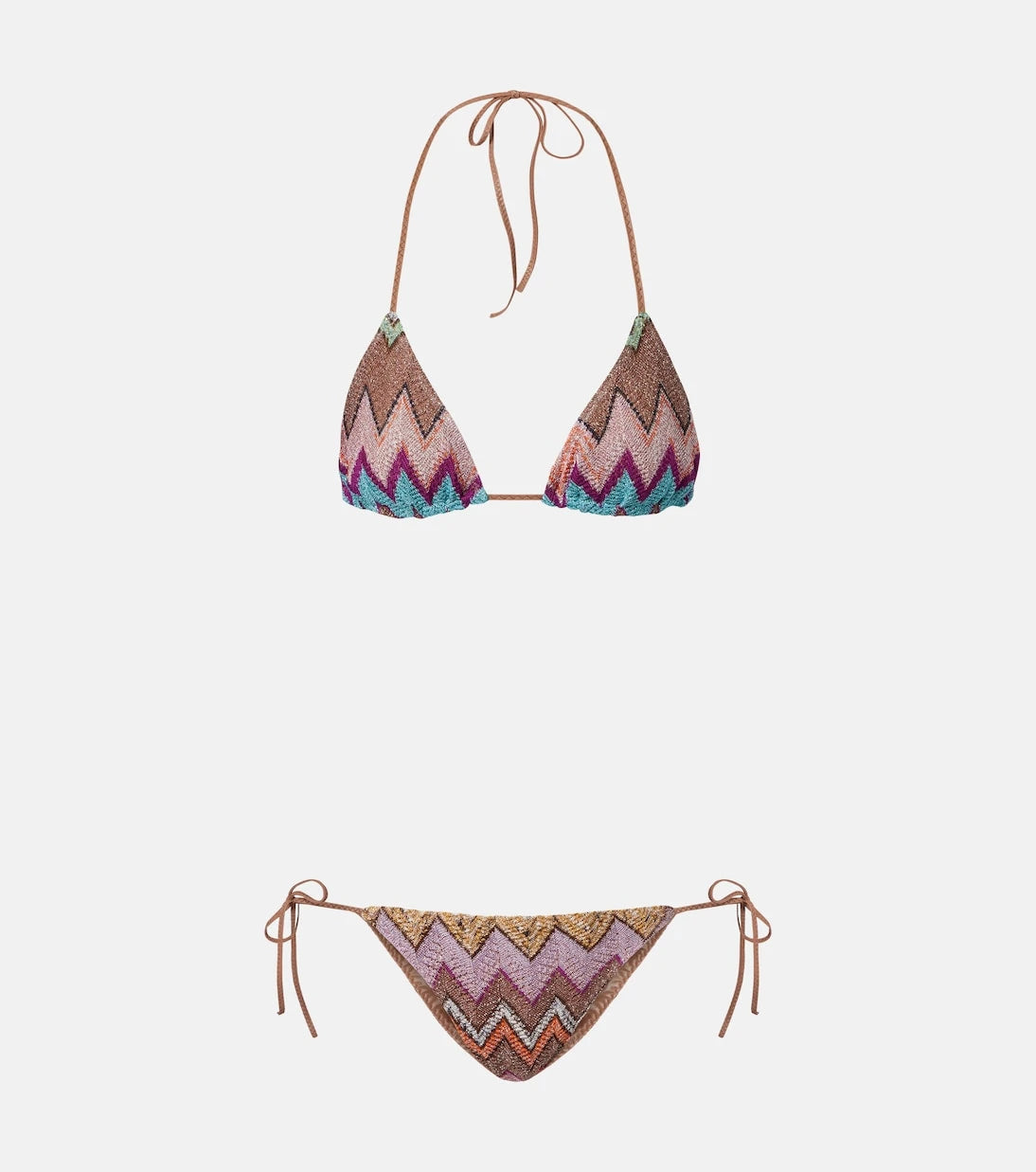 Missoni - بيكيني لاميه بنقشة متعرجة