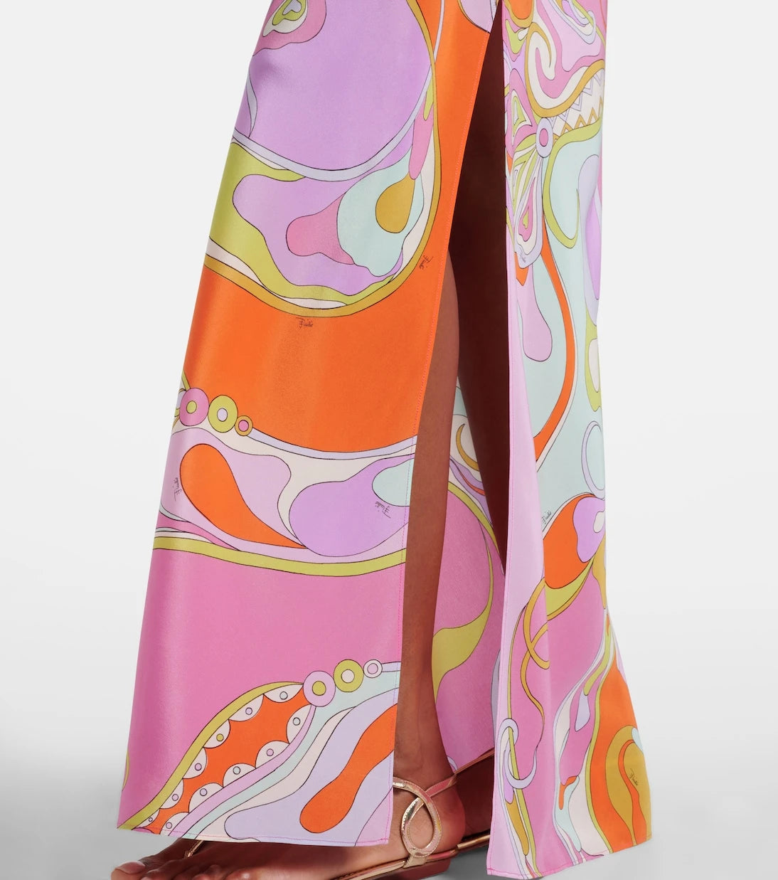 Pucci - Orchidee silk twill maxi dress