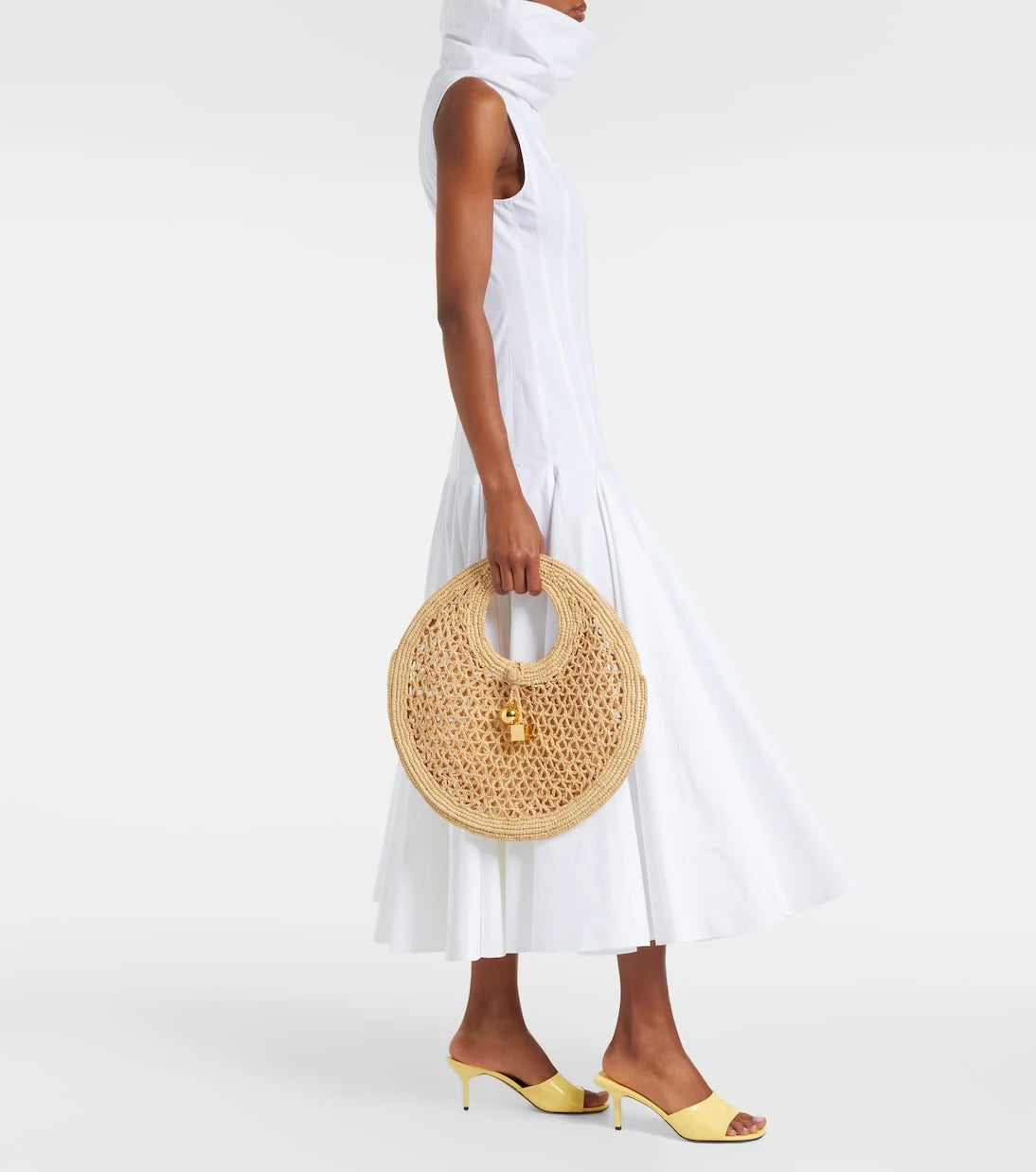 Jacquemus - Spiaggia Small raffia basket bag