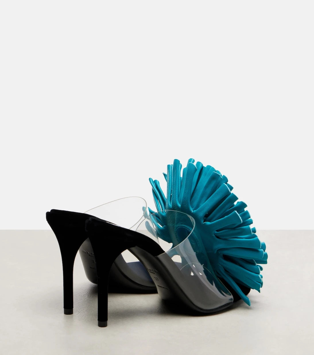 Alaïa - 90 floral-appliqué leather and PU mules