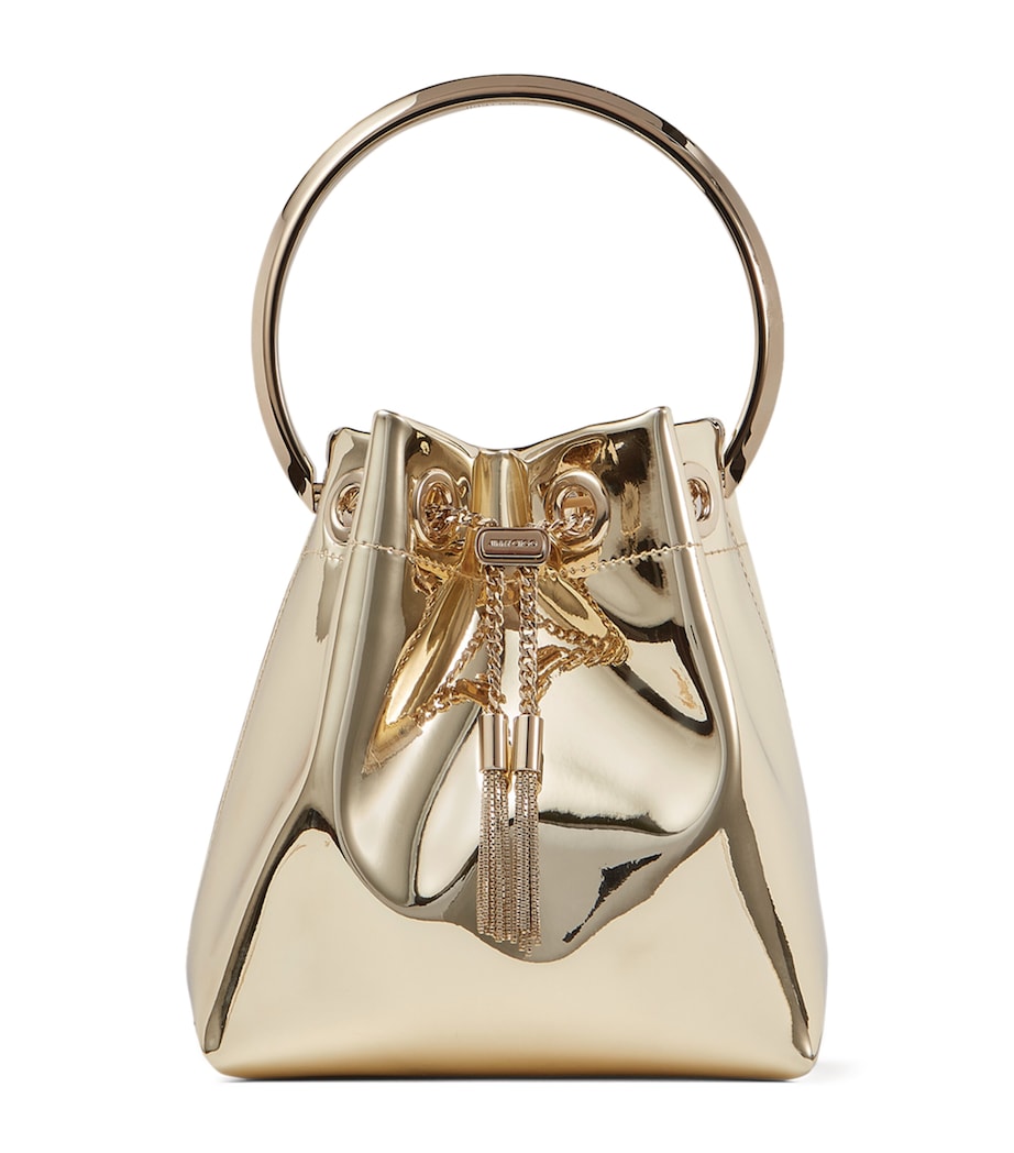 Jimmy Choo Gold Bon Bon Top-Handle Bag