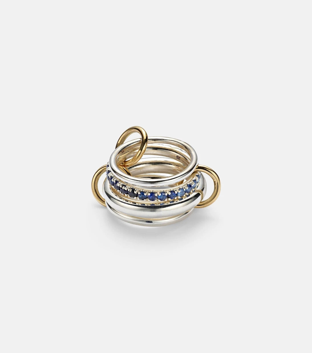 Spinelli Kilcollin - Janssen SG 18kt gold and sterling silver ring with sapphires