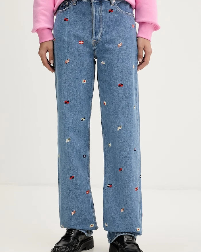 Tommy Jeans straight kesim kadın kot pantolon