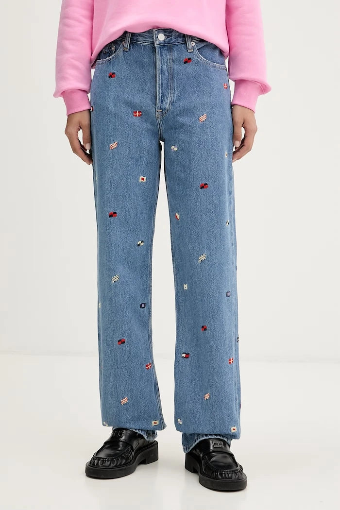Tommy Jeans straight kesim kadın kot pantolon