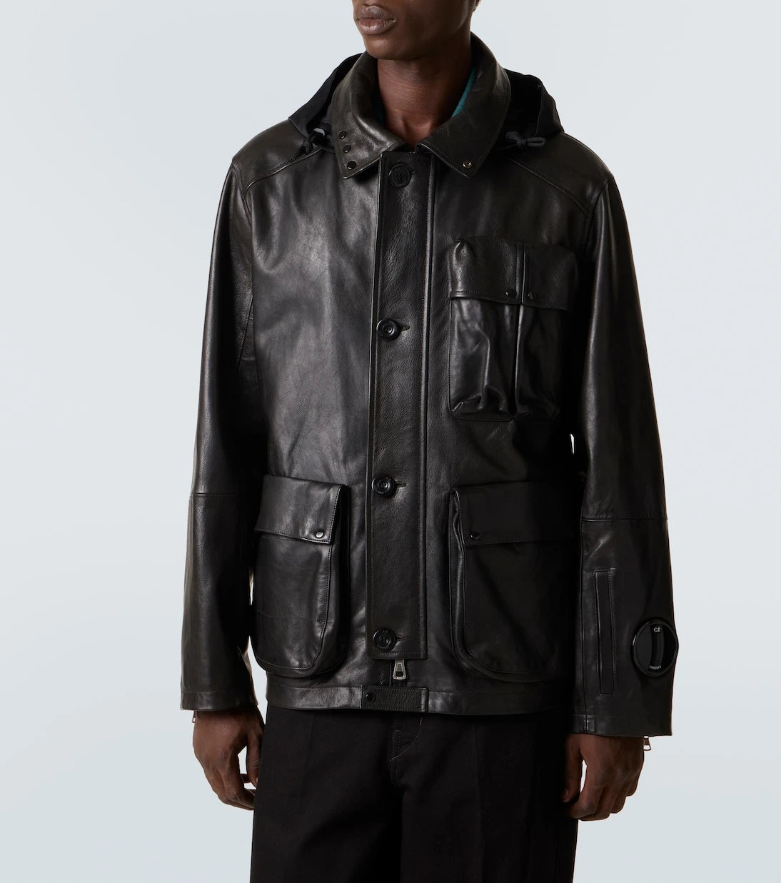 C.P. Company - Lens leather jacket