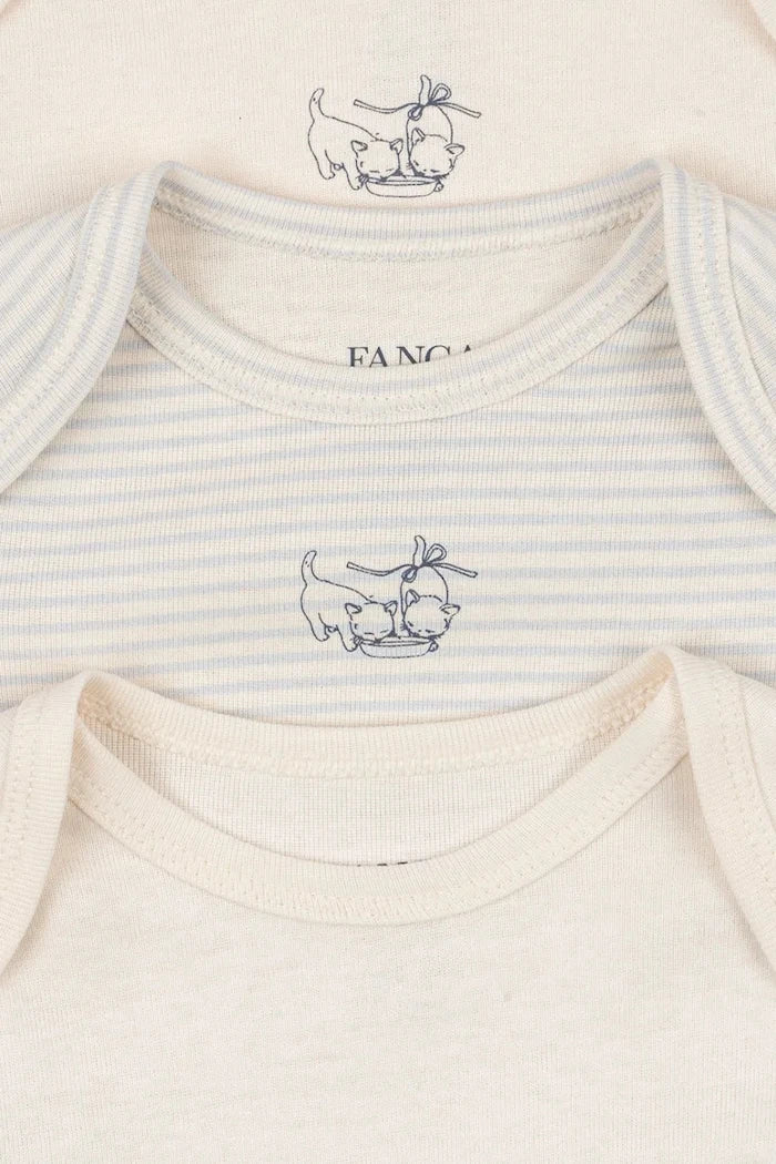 Fanga Fontana FIO STRIPE 3 PACK LS BODY OCS Bebek Badi (3 Parça)