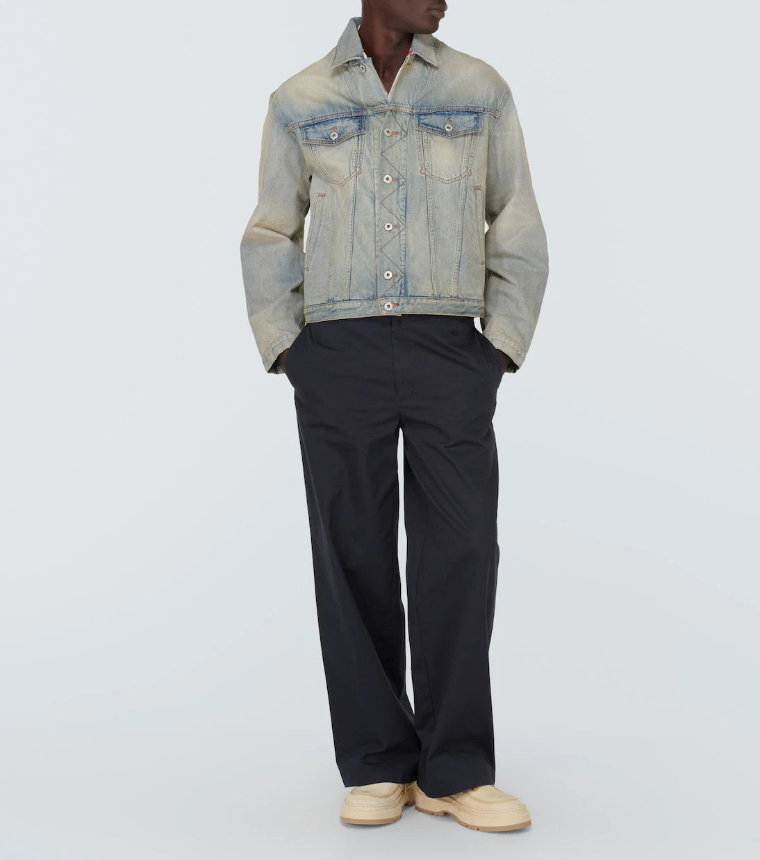 Kenzo - Drawn Varsity embroidered denim jacket