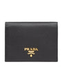 Prada Black Small Saffiano Leather Bifold Wallet