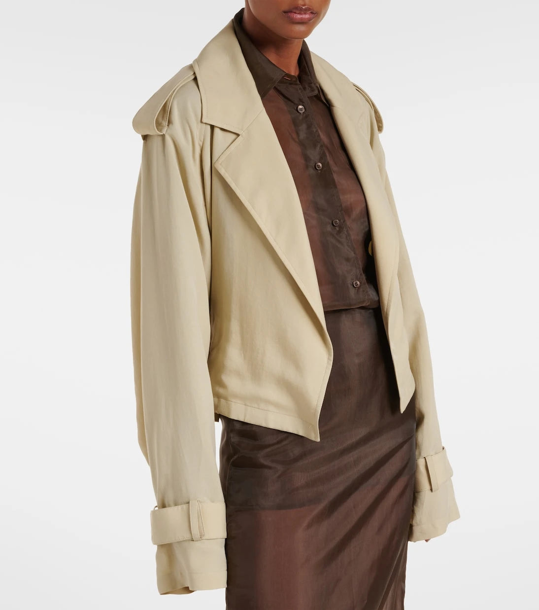 The Frankie Shop - Simona cropped trench coat