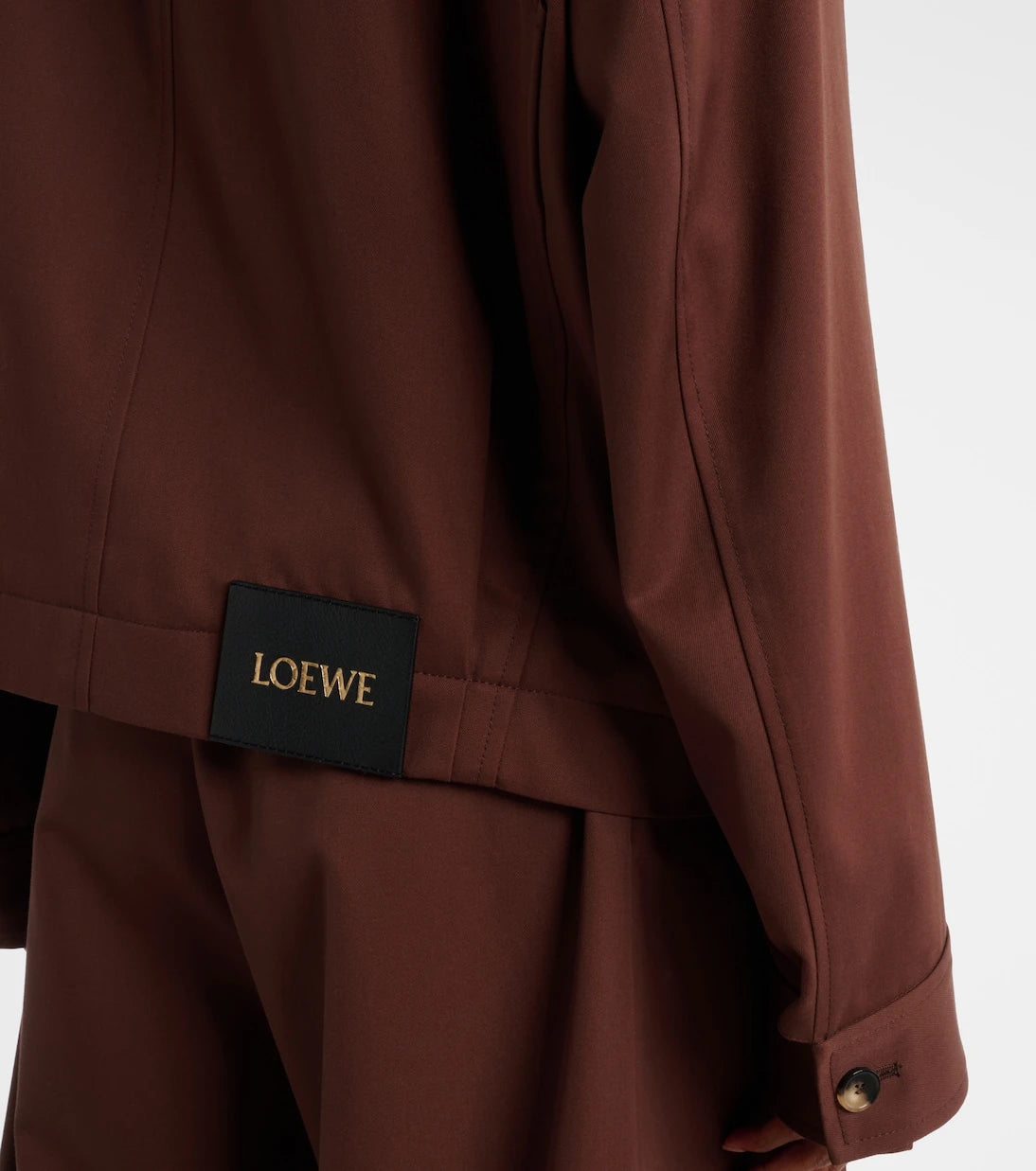 Loewe - بلوزون بحزام من نسيج قطني وحريري تويل