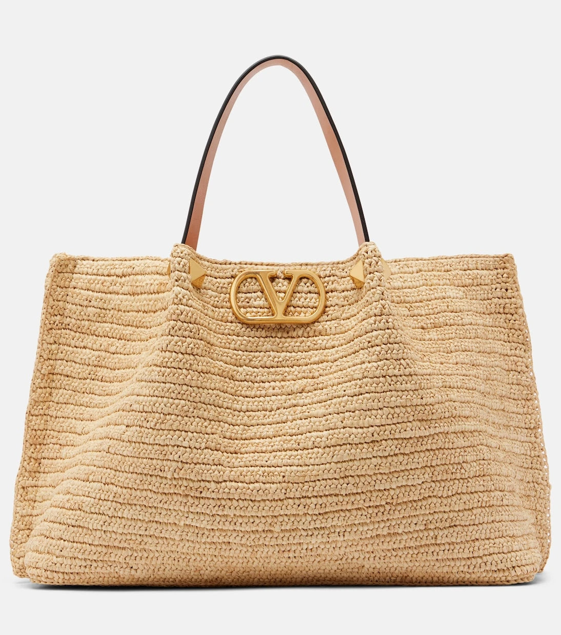 Valentino Garavani - VLogo Medium raffia tote bag