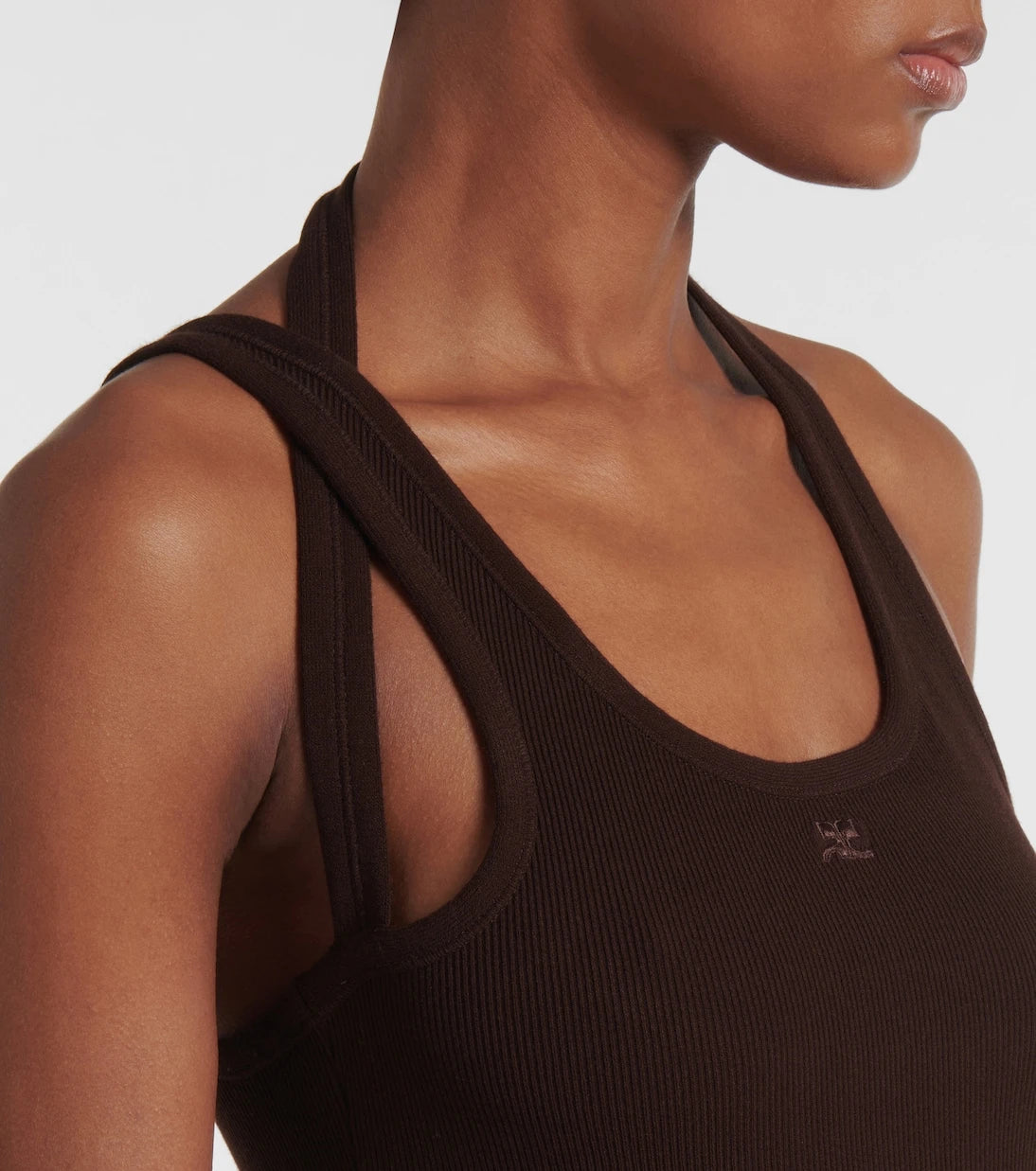 Courrèges - Undressed ribbed-knit midi dress