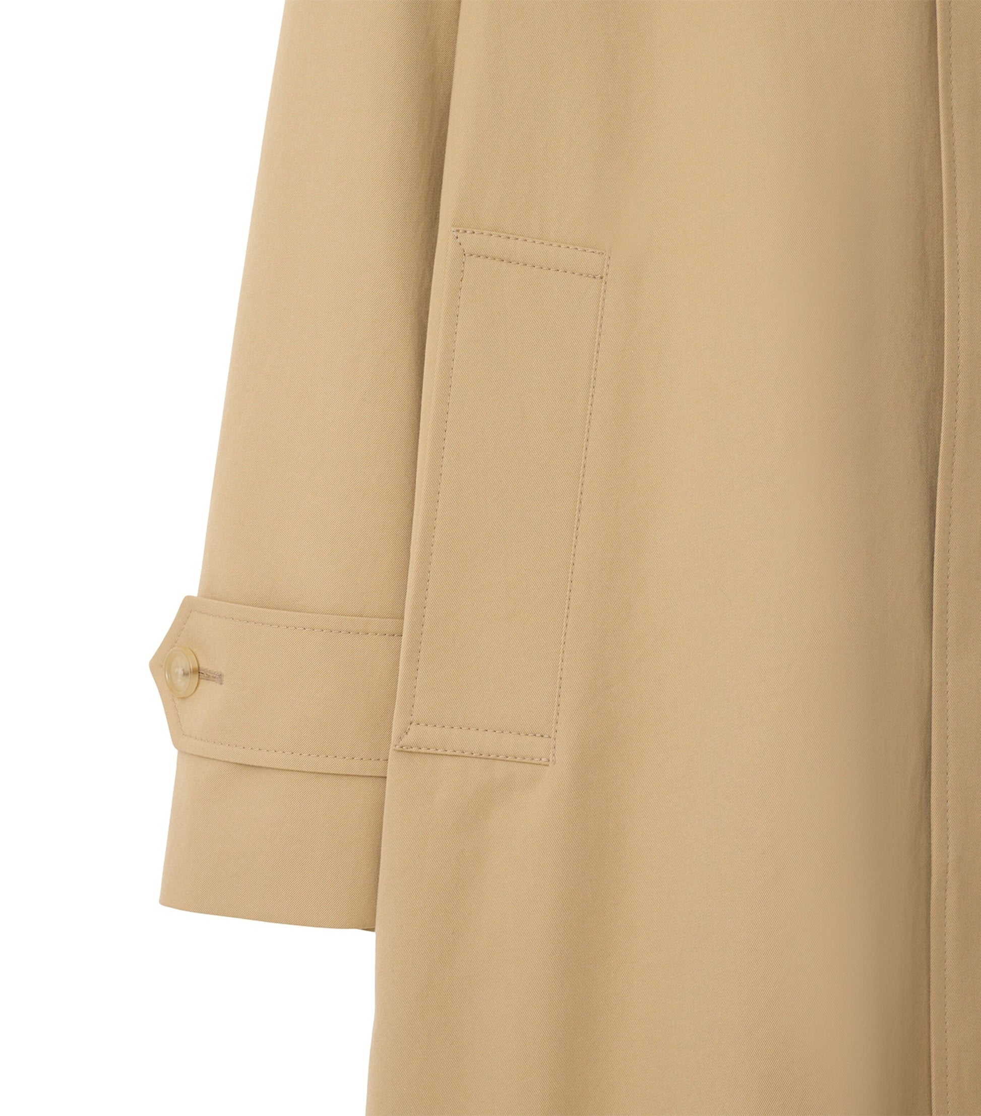 Cotton Gabardine Car Coat FLAX