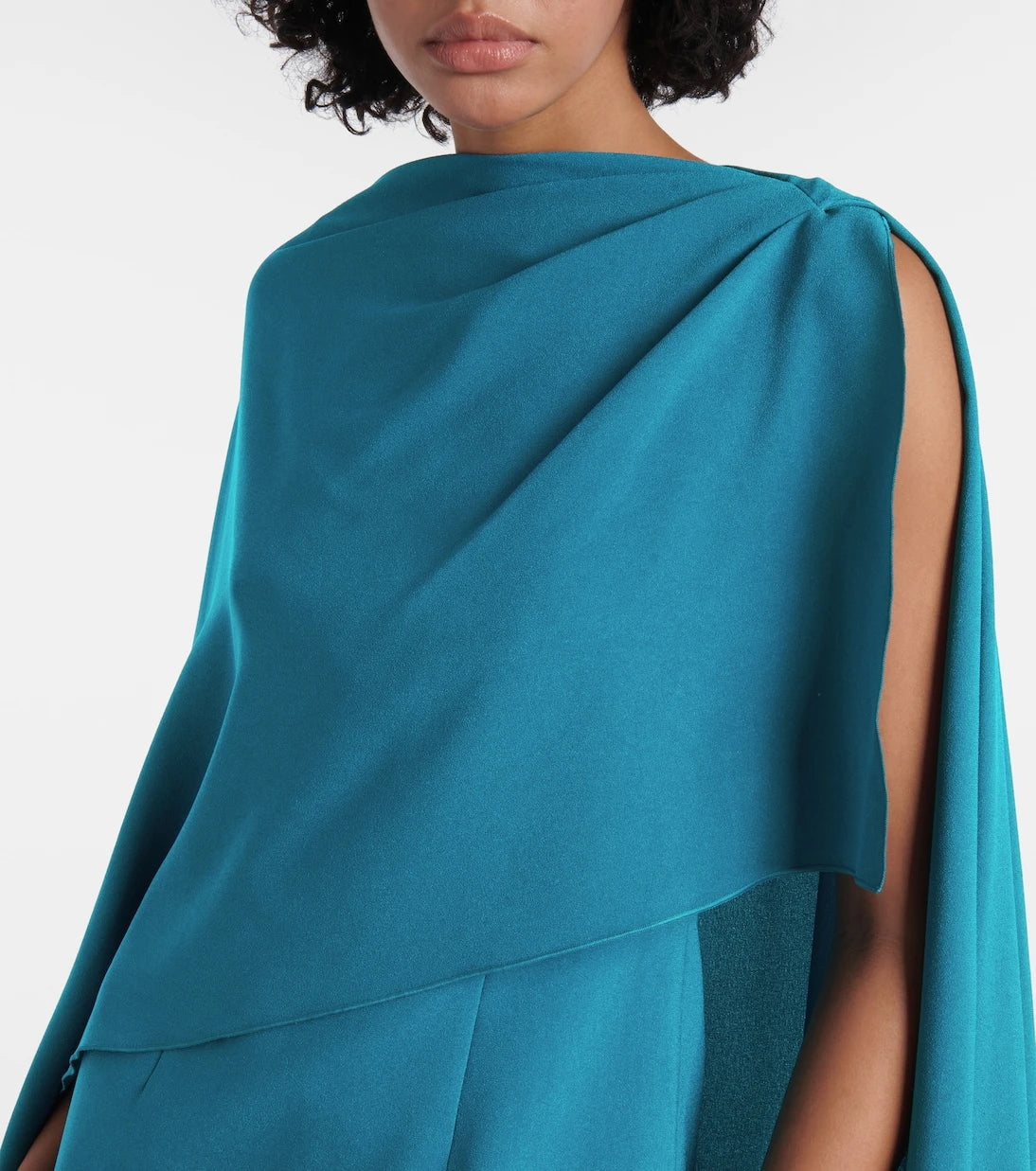 Roksanda - Demetria caped crêpe midi dress
