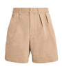 Cotton Pleated Cormac Shorts