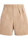 Cotton Pleated Cormac Shorts