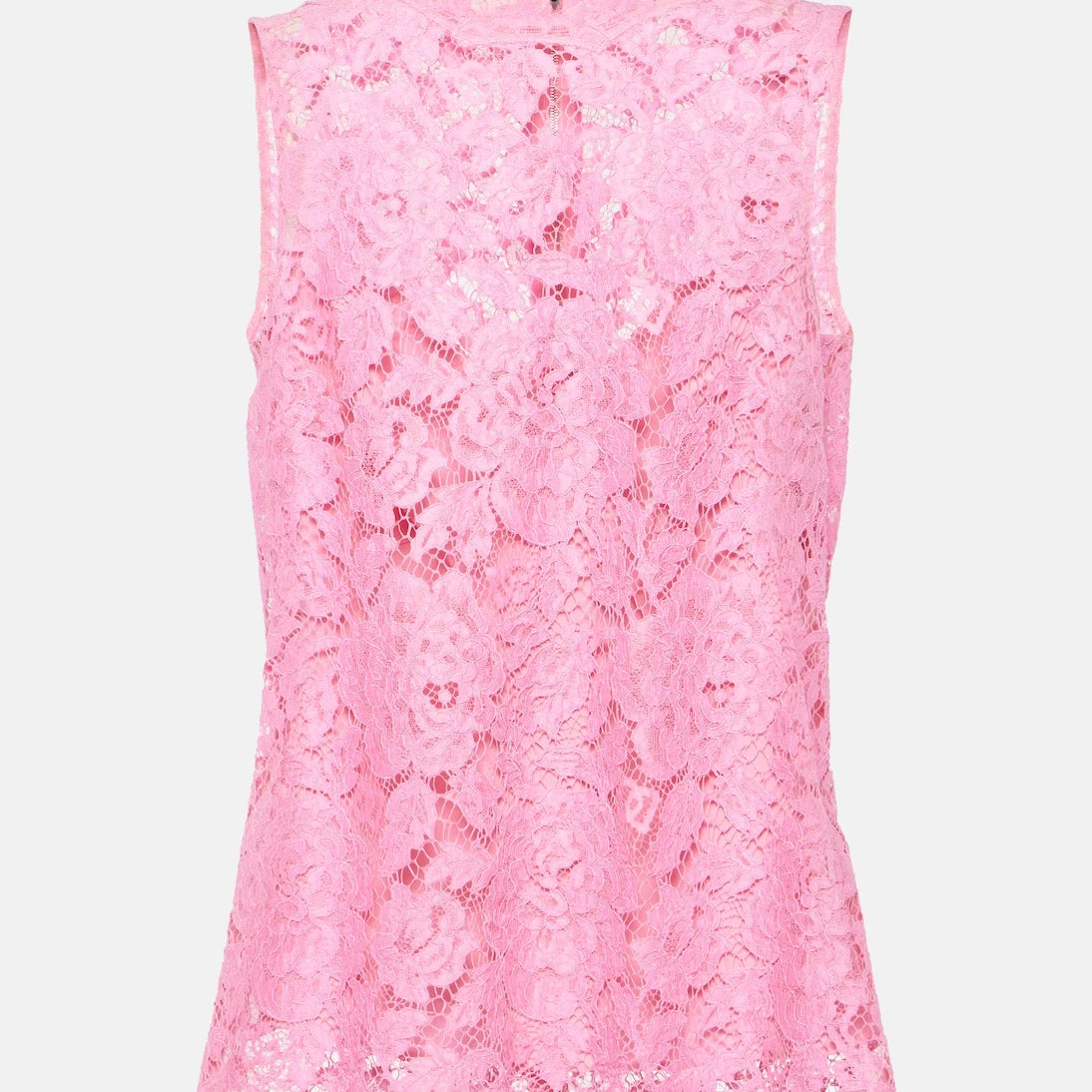 Dolce&Gabbana - Floral crepe de chine lace top