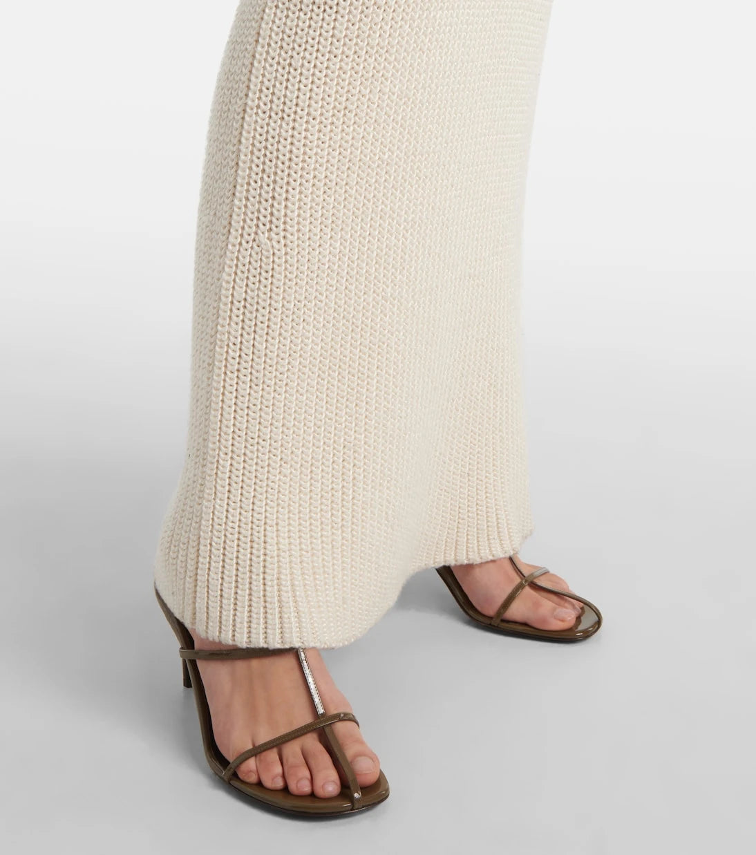 Khaite - Lex ribbed-knit silk maxi dress