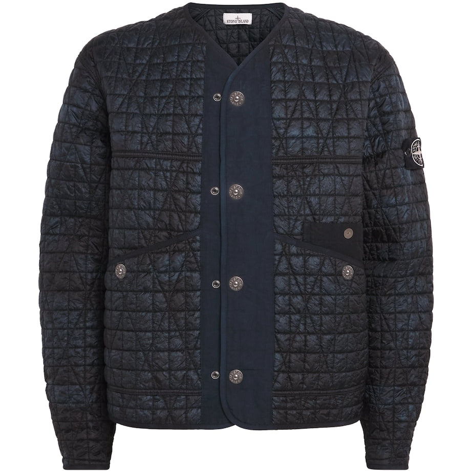 Stone Island Black Nylon Reps-TC Corrosion Treatment Quilted Liner Jacket