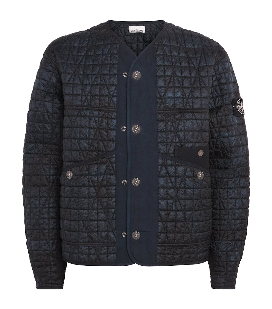 Stone Island Black Nylon Reps-TC Corrosion Treatment Quilted Liner Jacket