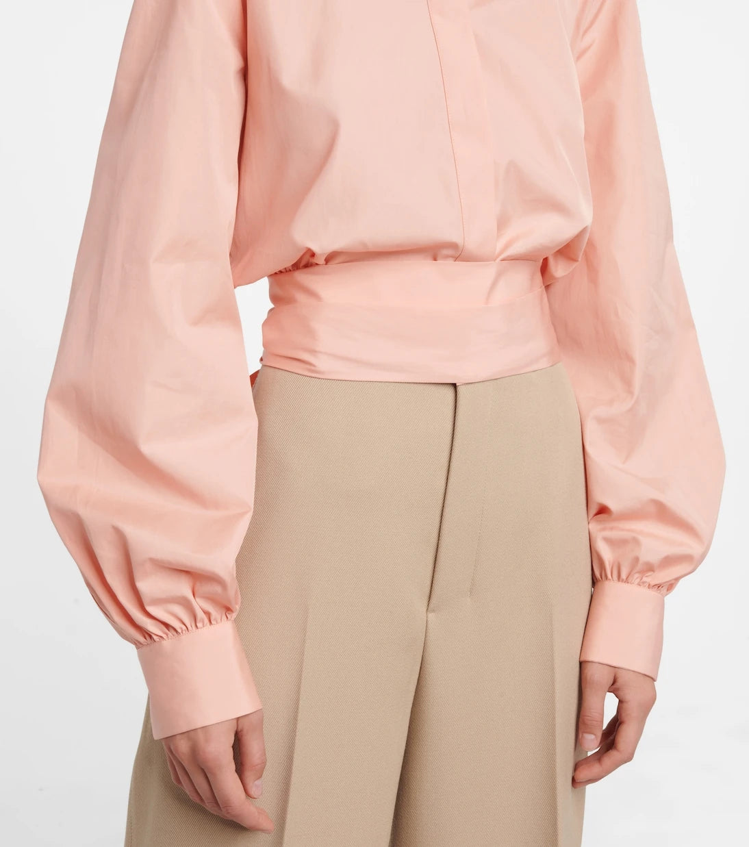 Tod's - Long-sleeved cropped cotton shirt