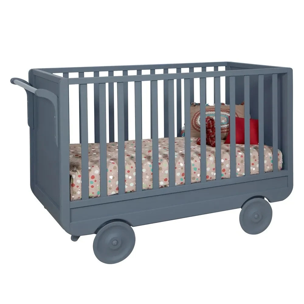 Laurette - Adjustable Trolley Cot 60 x 120 cm | Mid grey