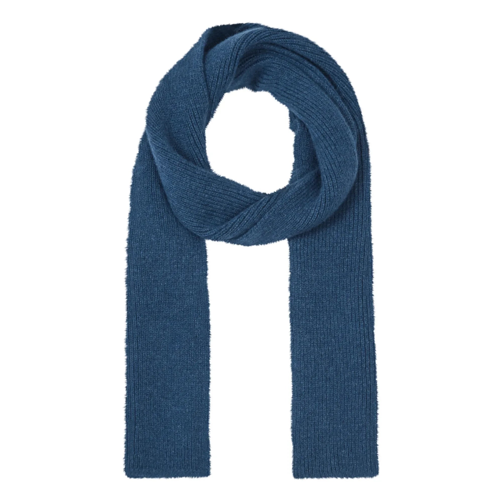 Le Bonnet Amsterdam - Wool and Angora Scarf | Navy blue