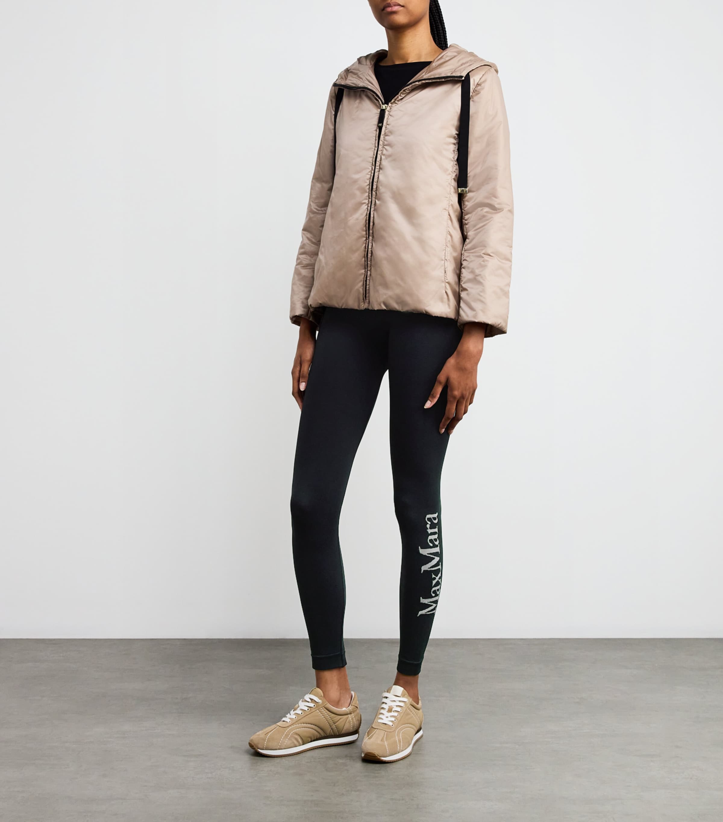 Max Mara Black Logo Leggings