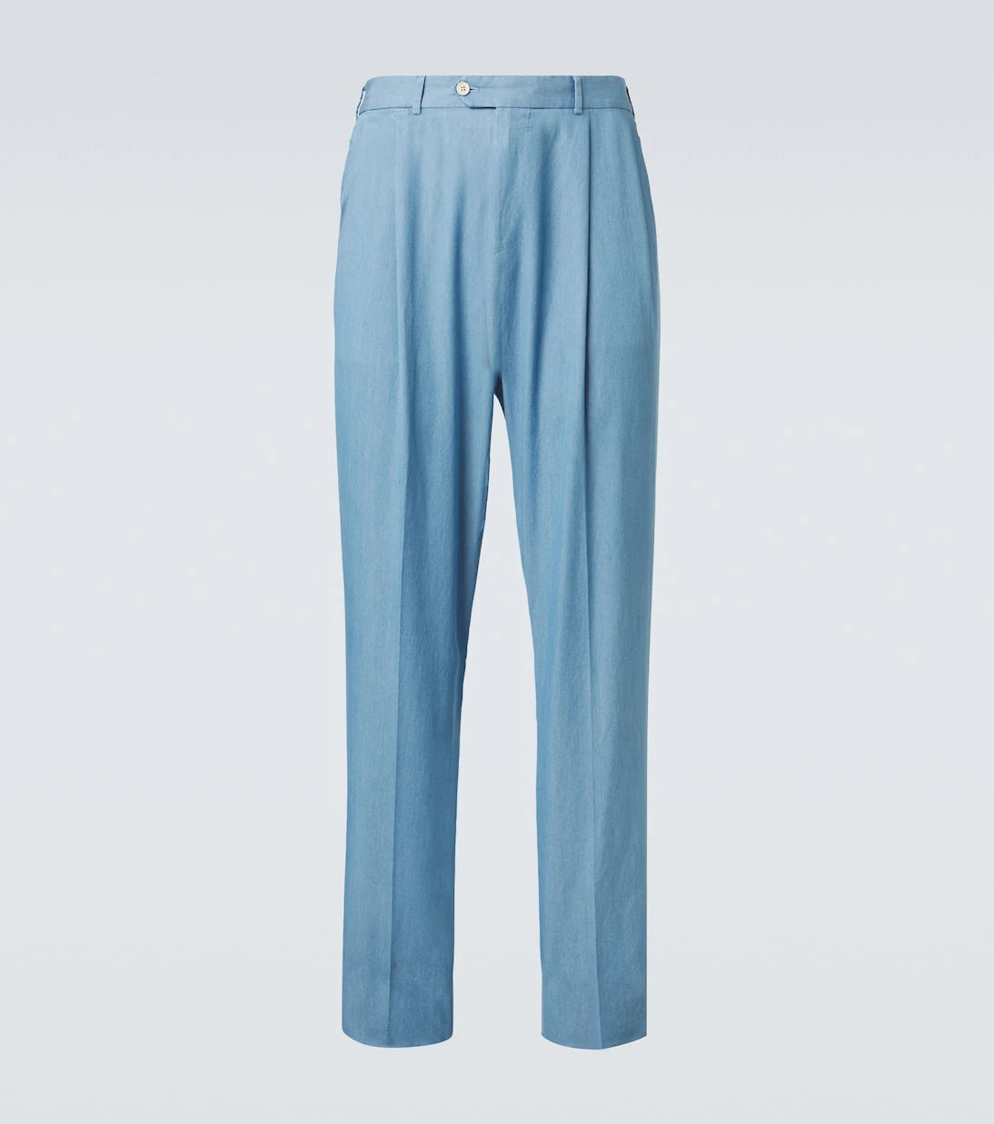 Dunhill - Pleated straight cotton suit pants