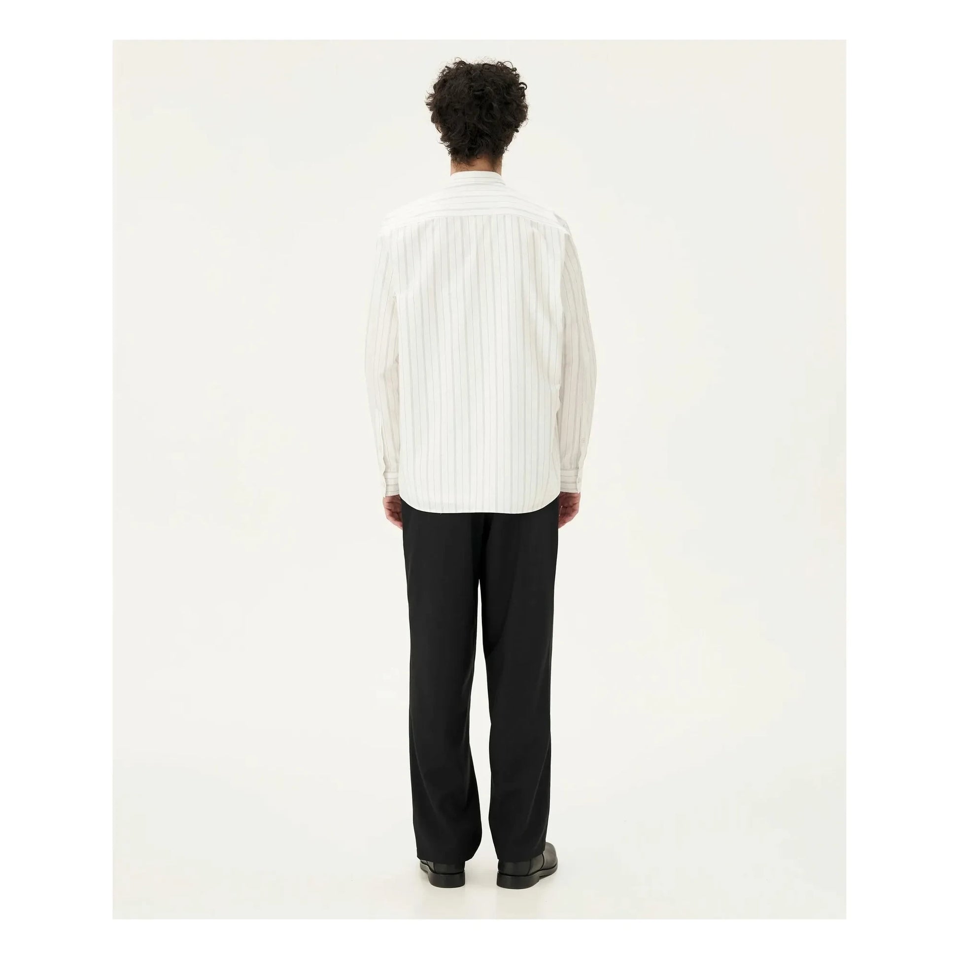 Noyoco - Curtis striped shirt Recycled cotton | White