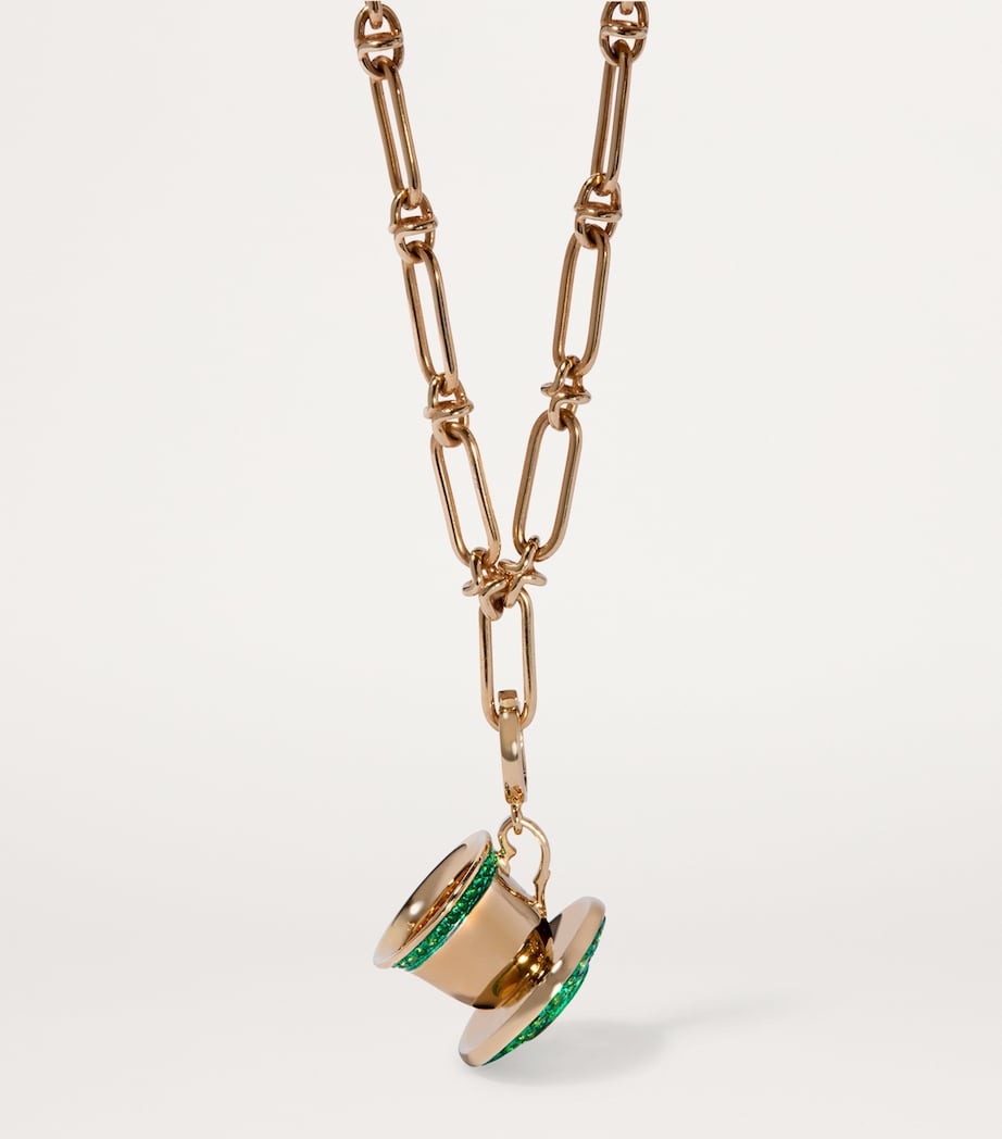Annoushka x Harrods Yellow Gold and Tsavorite My Life in Charms Teacup Charm