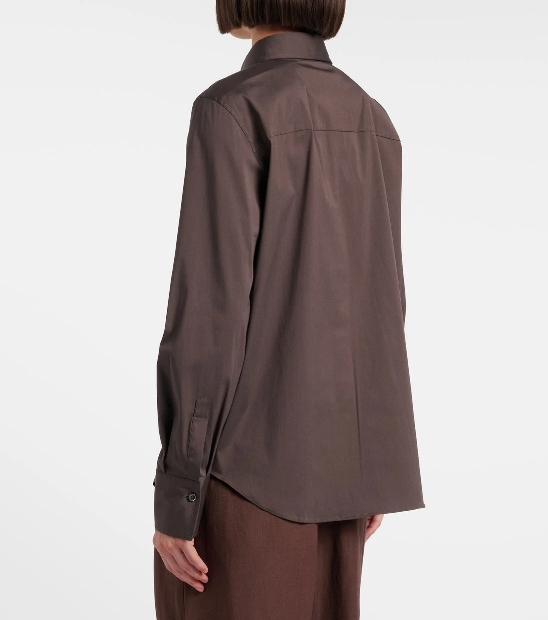 Brunello Cucinelli - Monili cotton-blend poplin blouse