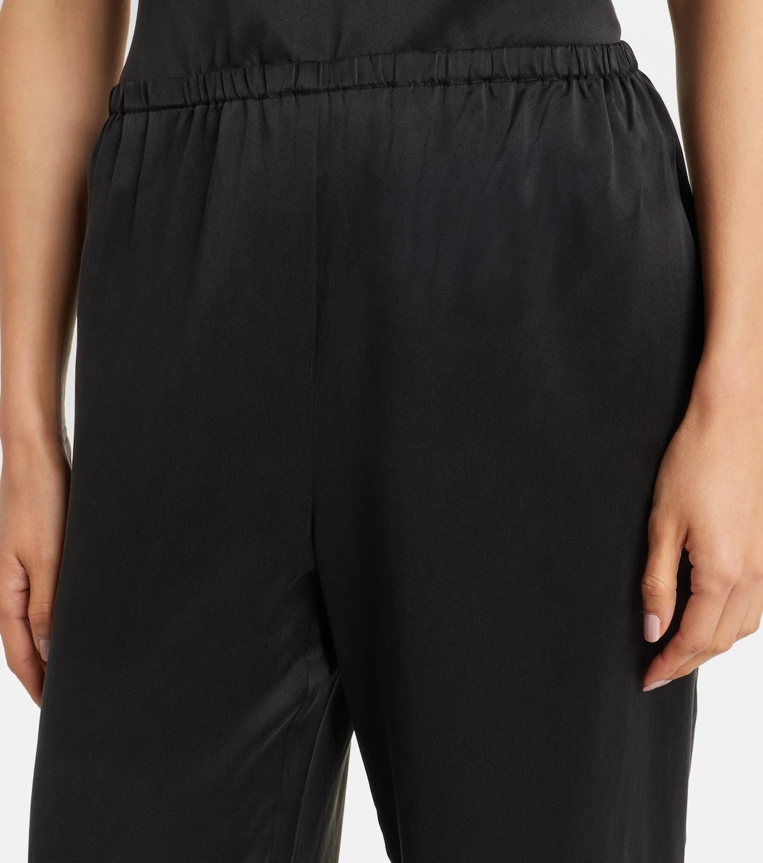 Asceno - Loreto silk charmeuse wide-leg pants