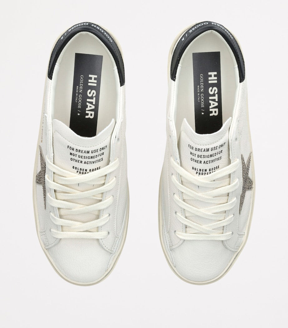 White Leather Hi Star Sneakers