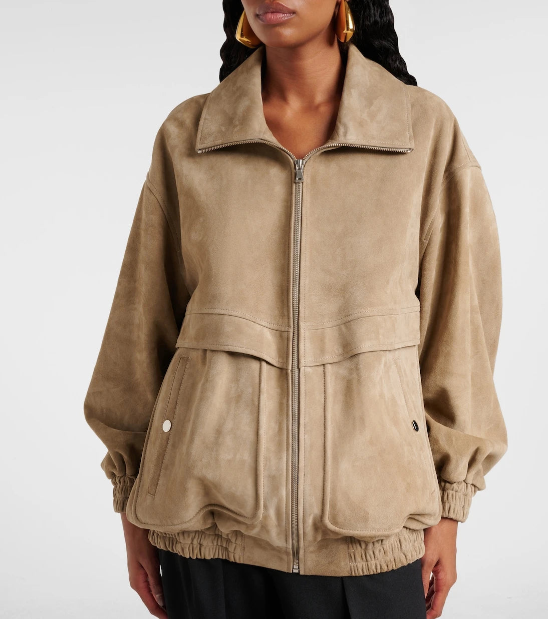 Nour Hammour - Beck suede bomber jacket
