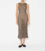 Alaïa Grey Cotton-Blend Midi Dress