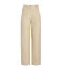 Maje Linen-Cotton Straight Trousers