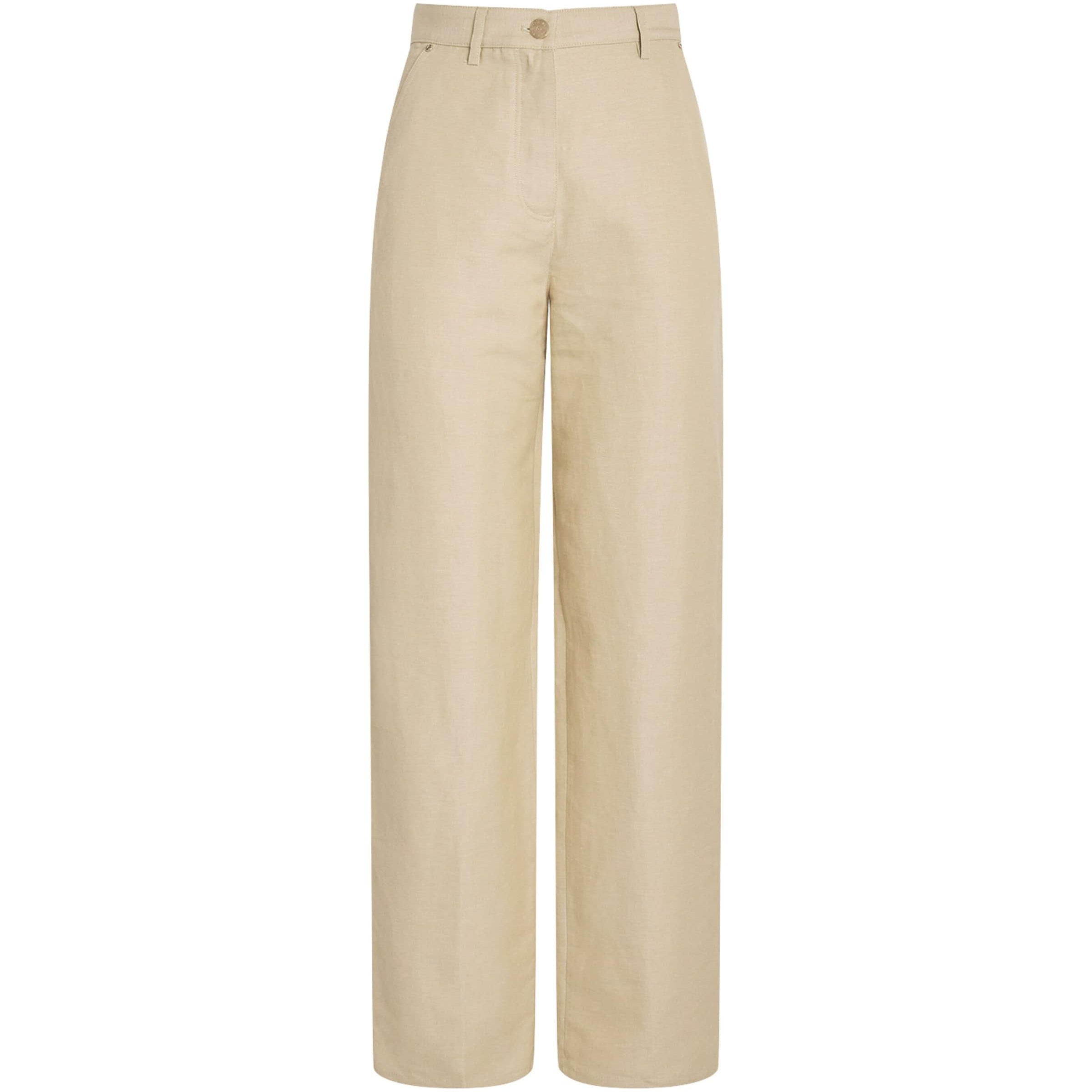 Maje Linen-Cotton Straight Trousers