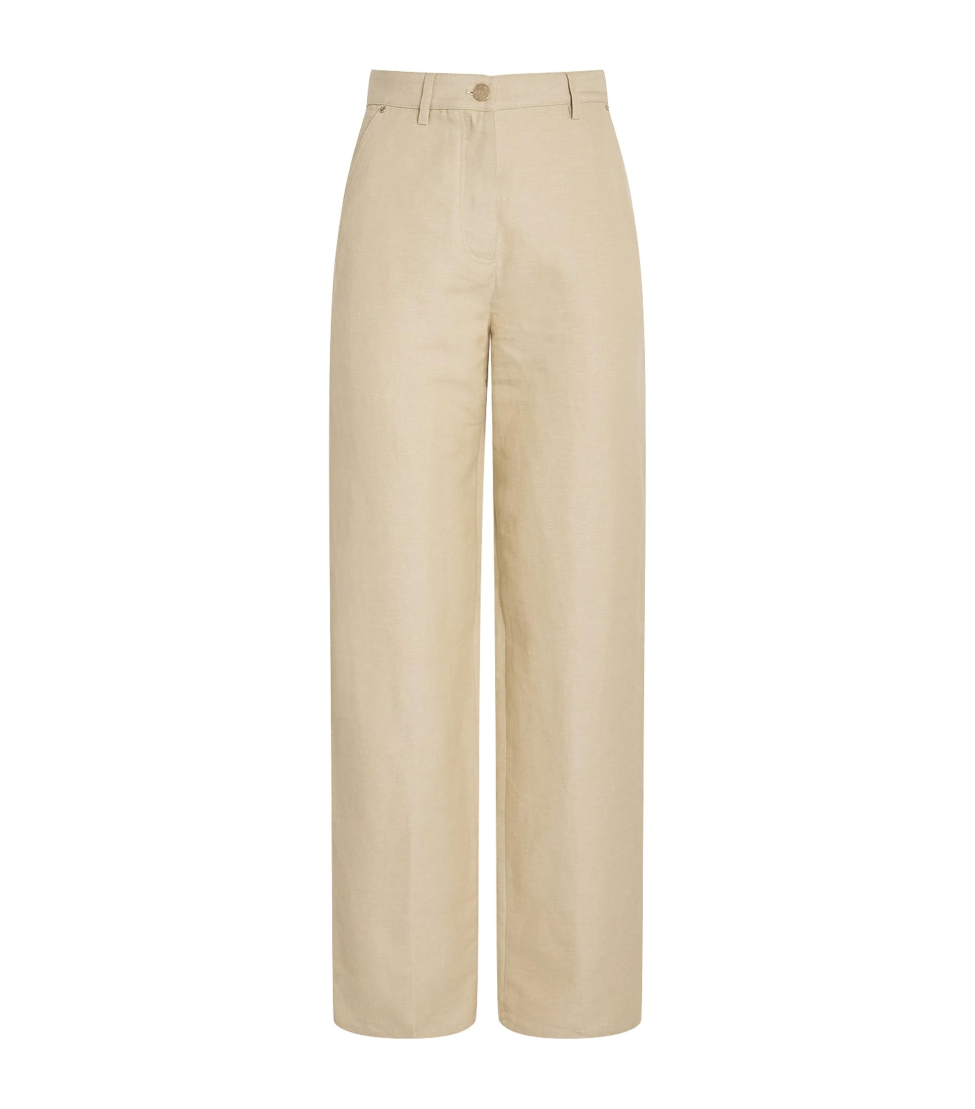 Maje Linen-Cotton Straight Trousers