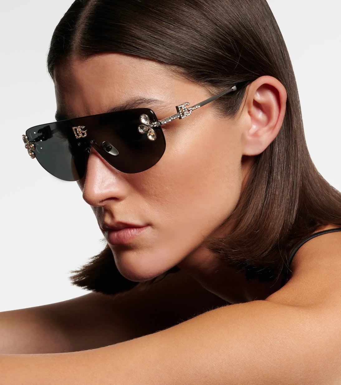 Dolce&Gabbana - DG crystal-embellished aviator sunglasses