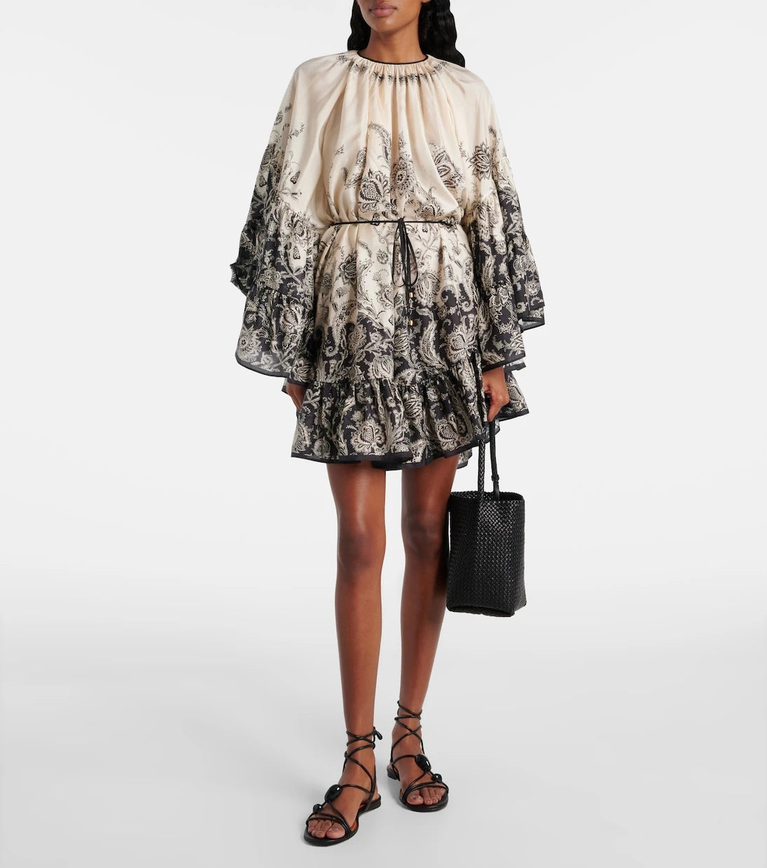 Zimmermann - Rhiannon floral gathered silk minidress