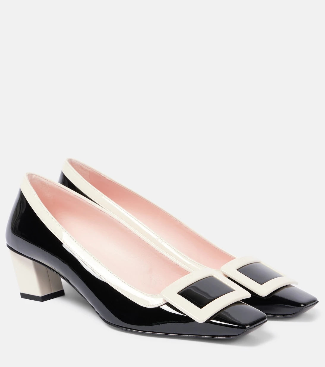 Roger Vivier - حذاء بيل فيفييه 45 بكعب من الجلد اللامع