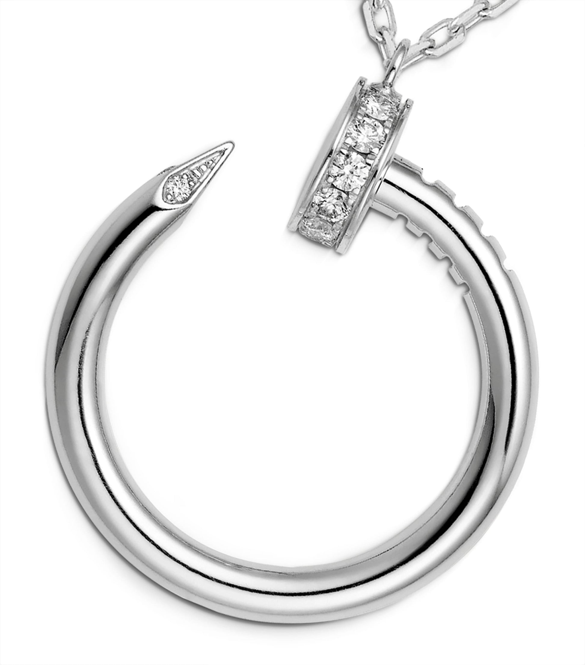 Cartier White Gold and Diamond Juste un Clou Necklace