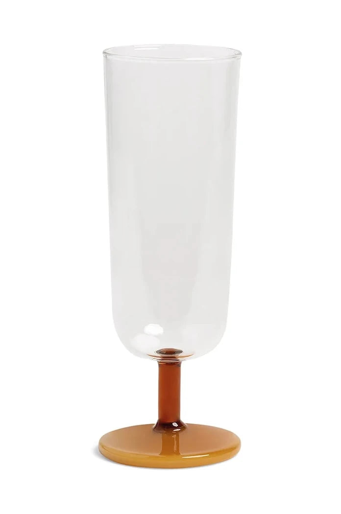 &k amsterdam Mingle Amber 250 ml Şampanya Kadehi Seti (2 Parça)
