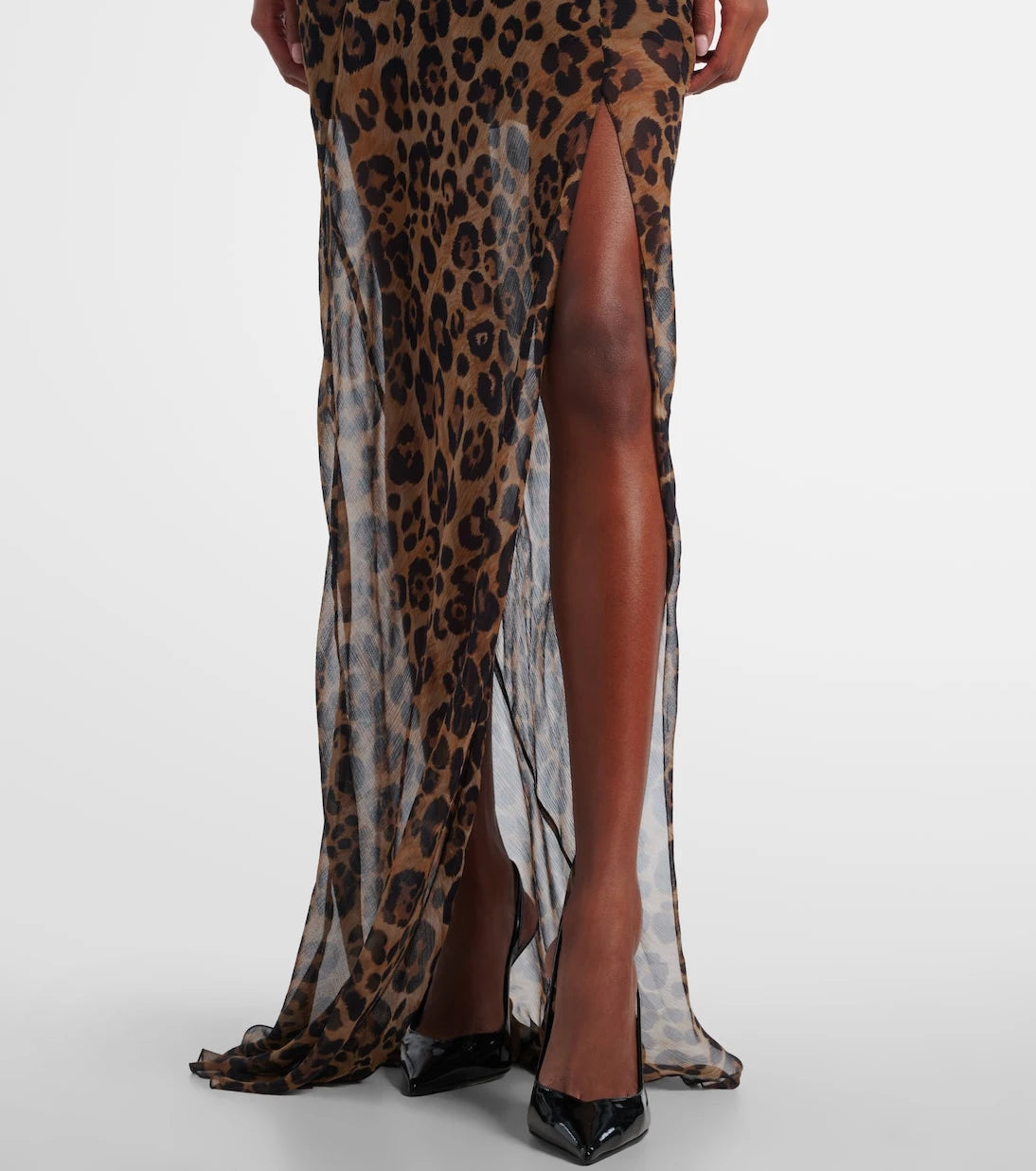 Blumarine - Leopard-print silk maxi dress