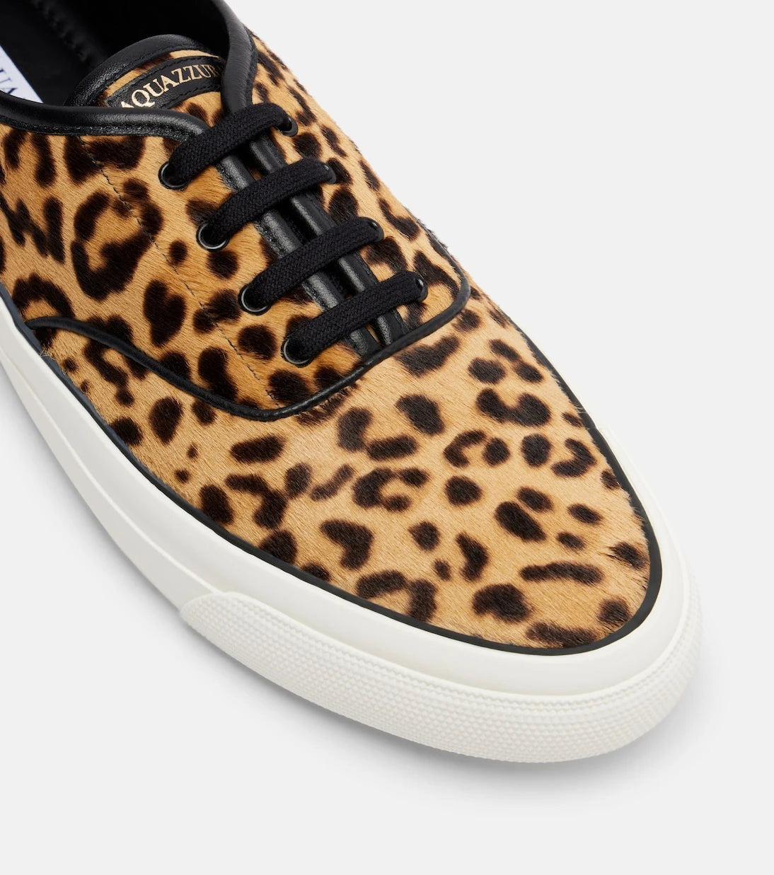 Aquazzura - Minimalist animal-printed leather sneakers