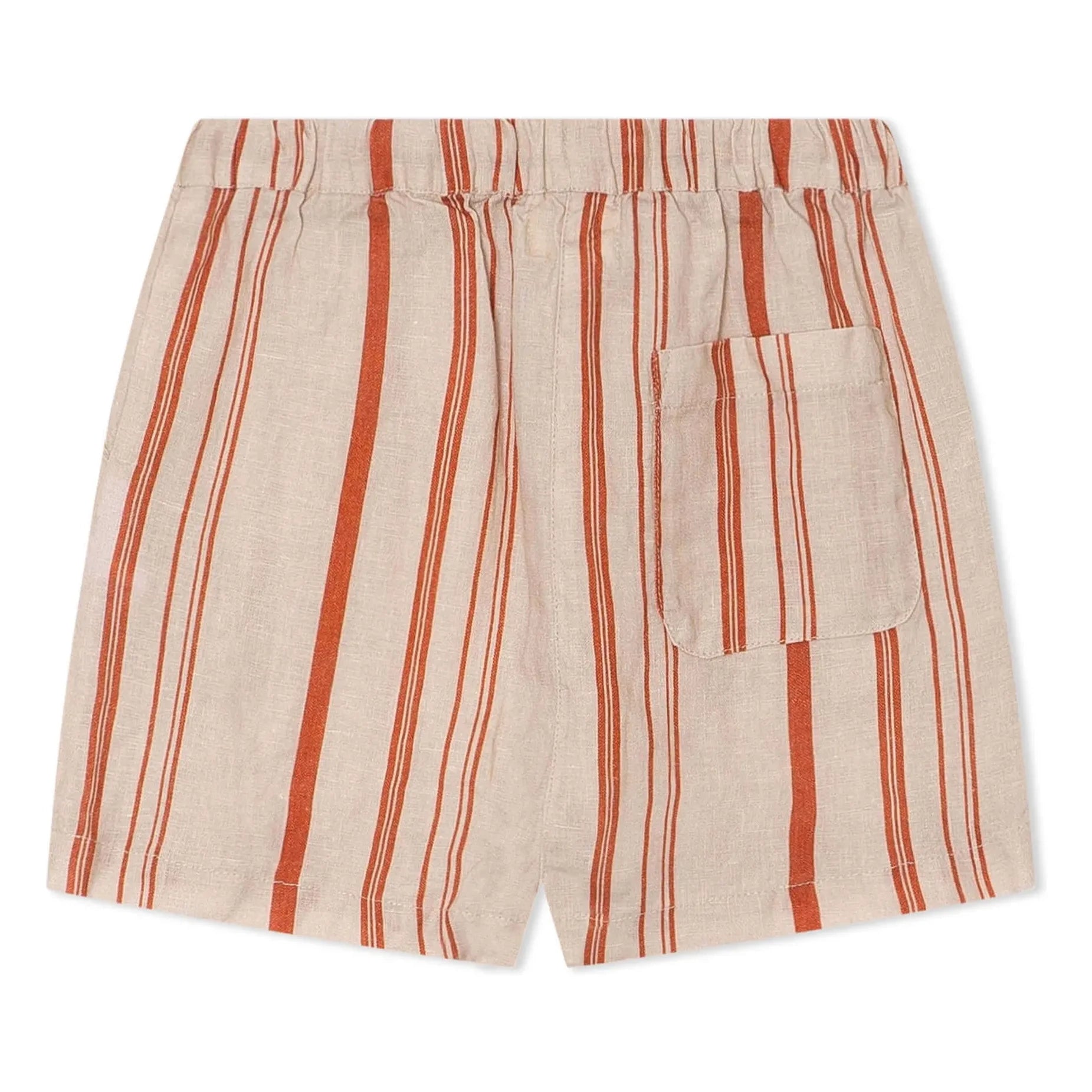 Matona - Classic Striped Linen Shorts | Off white