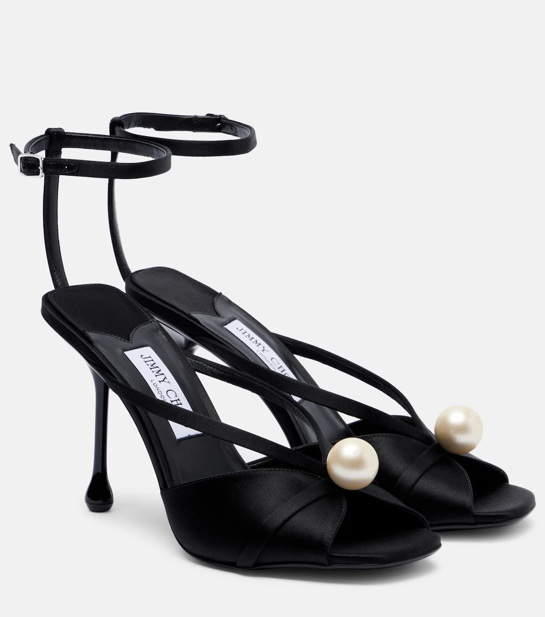 Jimmy Choo - صندل سيفا 95 من الساتان المزين