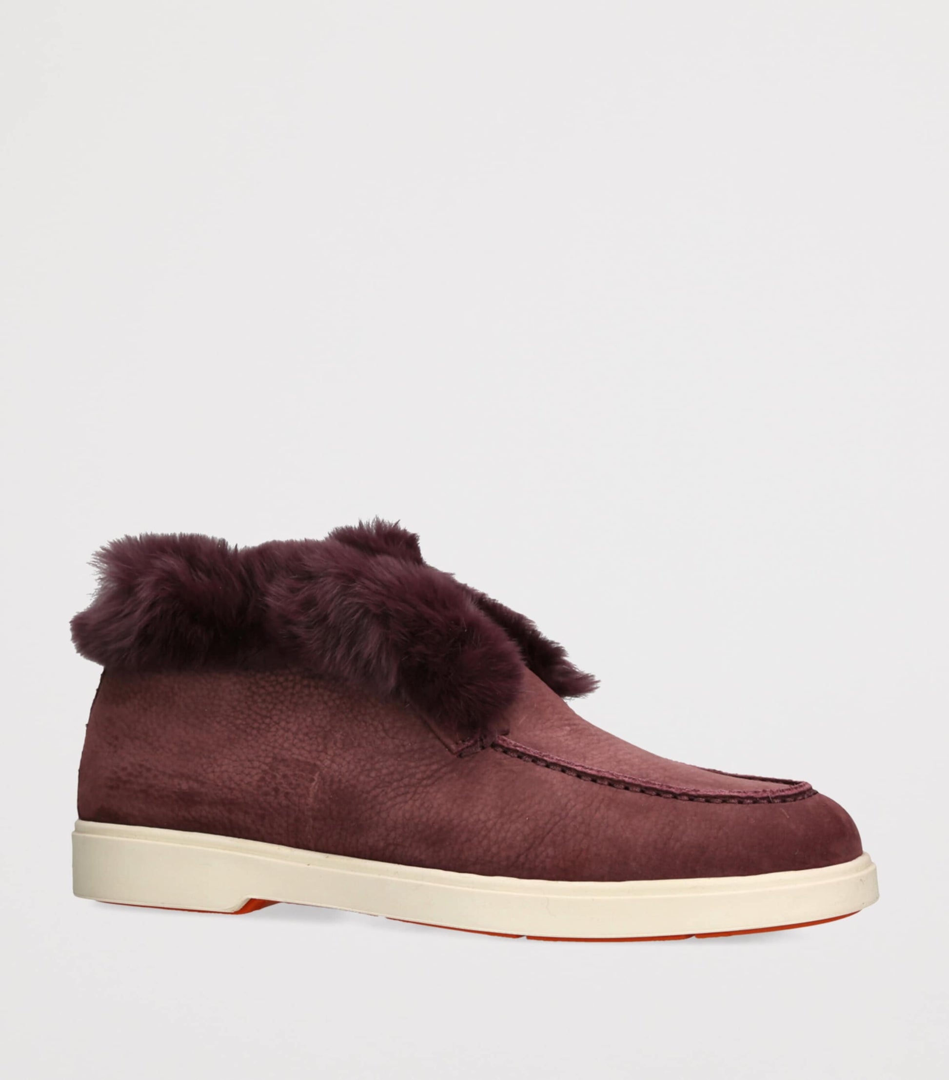 Burgundy Suede Hadeel Ankle Boots