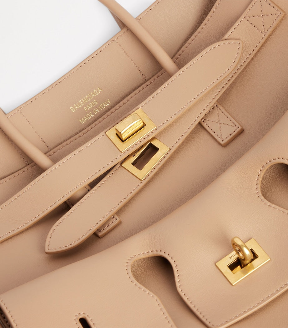 Balenciaga Brown Leather Bel Air Carry All Tote Bag